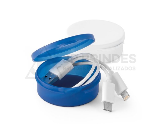 EMMY. Cabo USB com conector 3 em 1